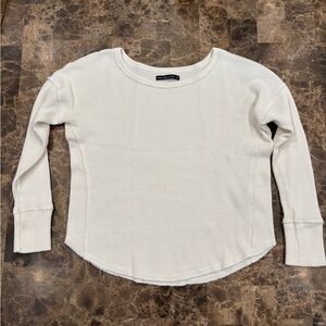 Abercrombie & Fitch Cream Long Sleeve Top